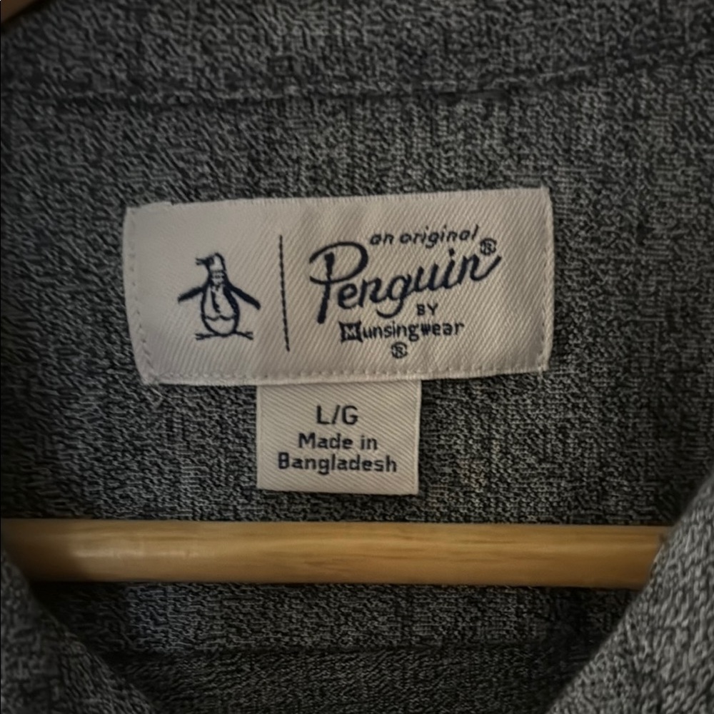 Original Penguin Gray Casual Button Down Shirt - Picture 3 of 4